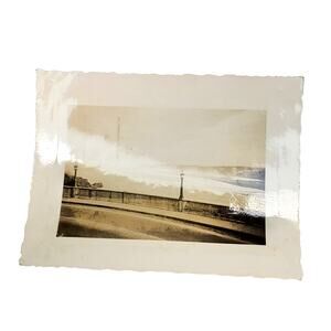 Vtg Bridge View Crown Point Washington Monochrome Photography Found Snapshot